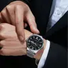Reloj de Pulsera Clásico de Negocios para Hombre con Cuarzo, Números Romanos e Incrustaciones de Diamante, Reloj con Calendario Simple/Doble, Correa de Acero Inoxidable Resistente al Agua