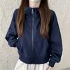 Jaqueta Moletom com Capuz para Mulheres, Estilo Coreano Outono e Inverno, Estilo Preguiçoso, Grossa, Nova Moda Casual Curta Primavera e Outono 2026