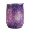 Taza de vino tinto de acero inoxidable 304 de 12 oz con forma de huevo de mármol, termo de acero inoxidable al vacío, taza de cáscara de huevo