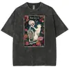 2025 Nuevo Modelo Comercio Exterior Marca Independiente Holgada y Cómoda Retro Y2K Anime Unisex Camiseta Lavada Adulto Camiseta Corta
