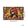 Tapiz decorativo del Día de Muertos con estampado de calavera estilo mexicano para fondo festivo