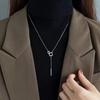 Otoño e invierno nueva cadena de suéter sentido de alta gama hip-hop online rojo ropa cadena accesorios nicho diseño collar cadena clavícula colección