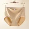 Calcinhas de Cintura Alta com Controle de Barriga Estilo Chinês Tradicional para Mulheres de Meia-Idade e Idosas, Forro de Algodão, Design Jacquard, Modelagem que Abraça o Quadril, Tamanhos Grandes