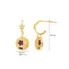 Conjunto de Collar, Aretes y Pulsera de Flor de Esmalte Multicolor Estilo Coreano Nicho Otoño e Invierno en Plata de Ley S925, Joyería Fresca y de Alta Gama para Mujer