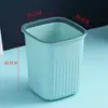 Papelera elegante y con estilo para uso doméstico, adecuada para salas de estar, con un diseño sencillo, patrón de rayas y sin tapa, ideal para almacenamiento en baño y cocina.