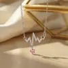 Colar da moda e popular com zircônia incrustada, com toque de alta qualidade, estilo nicho de luxo leve para mulheres, corrente de clavícula versátil e elegante, simples e que não desbota