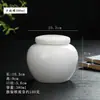 Cerámica de Porcelana Blanca Hogareña Sellada Lata de Té Almacenamiento Portátil Viaje Almacenamiento de Té Simple Pequeño Almacenamiento a Prueba de Humedad