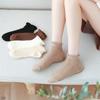 Calcetines tobilleros de algodón transpirables y finos con efecto leche marrón para mujer, de verano y otoño, al por mayor