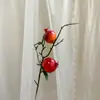 Adornos de Flores Artificiales, Ramas de Entrada, Decoración de Mesa Ruyi, Fruta, Flor de Granada, Ramo de Piedras, Arreglo Floral de Árbol de Flores Artificiales
