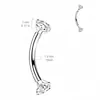 Anillo para Ceja Redondo de Aleación de Titanio F136 Clavo para Ceja Brillante con Circonita Transfronterizo Joyería para Piercing Corporal Fabricante Venta Directa en Stock