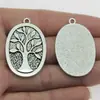 25x38mm 8.4g Plata Antigua Materiales para Manualidades DIY Accesorios Fabricante Mayorista Colgante Árbol de la Vida