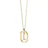 Artículo de Moda Caliente Transfronterizo: Collar con Alfabeto de 26 Letras con Colgante Incrustado de Circonita, Diseño Exquisito, Accesorio de Cadena para Clavícula Personalizado