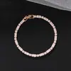 Pulsera de moda estilo coreano con circonita colorida y diamantes completos, joya popular para mujer B307