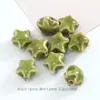 Rábano verde con forma de hueso, cuentas de cerámica, pulsera, collar, accesorios, cuentas sueltas, material para joyería hecha a mano DIY, cuentas