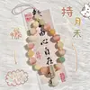 Cadena para Teléfono de Raíz de Bodhi con Forma de Pata de Gato a la Parrilla de Carbón para Mujer, Lanyard Lindo de Gato de la Suerte para Teléfono, Accesorio de Funda de Teléfono Antiperdida y Anticaídas