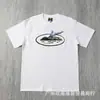 Marca de moda nicho europeia e americana transfronteiriça atacado camiseta de manga curta estampada Ilha de Alcatraz rua verão retrô casual meia manga