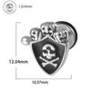 Aretes de Personalidad de Calavera de Acero Transfronterizo Hip Hop Punk Acero Inoxidable Aretes Multiforma Cadena Larga Rosca Externa