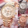 Comercio exterior venta caliente deseo Ginebra diamante correa de acero tres ojos falsos con calendario reloj de pulsera de negocios para hombre al por mayor