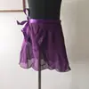 Oferta Especial Saia de Dança Infantil, Saia de Chiffon de Comprimento Médio, Saia de Modéstia para Meninas, Saia Fluida de Peça Única de Ballet com Amarração