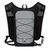 Nueva bolsa deportiva exterior transfronteriza, ligera y diseñada para reducir la tensión, con un diseño de chaleco de running y mochila de bloques de color, con características resistentes al agua y al agua para uso todoterreno