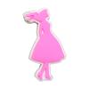 Lindo Rosa Niña Serie Barbie Zapatos de Agujeros Zapatos Hebilla Decorativa de Flores DIY Pegamento Suave Accesorios Accesorios para Zapatos de Niña