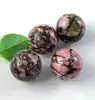 Amazon Cross-Border Venda Quente Cristal Rosa Natural 20mm Contas Redondas Não Porosas Pedra Solta Acessórios para Pulseira DIY Fabricante Atacado