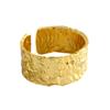 Anillo Ancho Irregular con Baches Estilo Ins Diseño Creativo Sentido de Papel de Aluminio Tendencia Japonesa y Coreana Anillo Abierto Venta al por Mayor