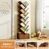 Librero de Madera Maciza Creativo con Forma de Árbol de Pie Estante de Almacenamiento para el Hogar Sala de Estar Esquinero Librero Gabinete de Almacenamiento para Niños