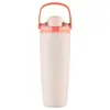 Modelo Nuevo 30 Taza Portátil Acero Inoxidable 304 Doble Uso Aislada al Vacío Térmica y Conserva el Frío Boca Grande para Coche y Exterior Taza de Agua con Logo