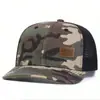 2025 nueva gorra de béisbol de cuero marrón ligeramente curva con visera de malla transpirable para el verano, gorra unisex