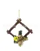 Novas Decorações de Natal Pingente de Árvore de Natal Moldura Flor Dourada Forma de Árvore de Natal Pendurado