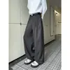 Pantalones de Pierna Ancha Plisados para Hombre Estilo Otoño Old Money, Caída Recta Holgados Talla Extra Casual