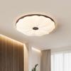 Lámpara de Techo para Dormitorio Estilo Simple de Mediados de Siglo Retro Redonda Flor Nogal Lámpara para Dormitorio Principal Estilo Wabi-Sabi Lámpara de Habitación 2025