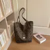 Bolso Nuevo de Leopardo Otoño 2026 Shuai Mijia para Mujer, Bolso de Hombro de Gran Capacidad, Bolso de Mano Simple para el Trabajo