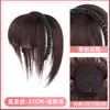 Peluca con diadema integrada con postizo para mujeres para cubrir las canas en la frente, añade volumen, flequillo sin costuras