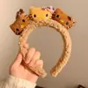 Nova Faixa de Cabelo Fofa de Gato com Estampa de Leopardo para Mulheres Lavarem o Rosto e Maquiagem, Acessórios de Cabelo de Desenho Animado
