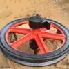 Rueda de polea de tipo fijo para cable de acero de minería, rueda de polea de tipo flotante, rueda de cabrestante de elevación para perforación de pozos 300 mm -- 2,3 m
