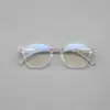 47 Monturas de Gafas de Moda de Alta Calidad para Hombres y Mujeres, Adecuadas para Lentes de Alta Graduación, Luz Azul Antirreflejante, Color Té, para Caras Pequeñas