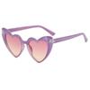 Nuevas gafas de sol con forma de corazón, color caramelo, antiultravioleta, con personalidad de corazón, para fiesta, color claro, venta al por mayor para mujer