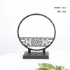 Ornamento Estilo Chinês Zen Folhas de Bambu Flores Artificiais Tela Meia Nuvem Novo Estilo Chinês Estilo Antigo Arranjo de Cena para Fotografia Tela Pequena de Mesa
