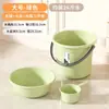 Balde de Armazenamento de Água de Grande Capacidade com Tampa, Balde de Plástico Espessado para Uso Doméstico, Conjunto de Baldes para Dormitório Estudantil, Balde para Imersão dos Pés e Lavanderia