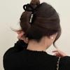 Clip de Lazo Francés de Princesa Fugitiva de Color Puro de Doble Cara Clip de Tiburón Clip Grande para el Cabello Parte Posterior de la Cabeza Accesorio para el Cabello