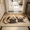 Alfombrilla de Tierra de Diatomeas con Cachorro Lindo, Felpudo Absorbente para Baño, Alfombrilla Antideslizante para Ducha, Felpudo de Secado Rápido, Felpudo para Entrada