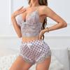 Fornecimento transfronteiriço Europa e Estados Unidos comércio exterior quente sexy lingerie sexy mulheres pijamas alça oca duas peças atacado