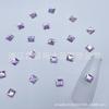 Accesorios Súper Brillantes para Uñas Paquete Mixto Rhinestones Irregulares de Fondo Plano Morado Claro Rhinestones para Uñas con Forma de Rombo Rhinestones de Cristal Aurora al por Mayor