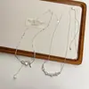 Primavera y Verano 2025 Nuevo Estilo Francés Lujo Ligero Perla Natural Colgante de Metal Cadena de Collar Cadena Clavicular Moda para Mujer