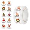 Rollo de 500 hojas de pegatinas navideñas, cinta adhesiva para regalo festivo, decoración de sobres, pegatinas de sellado transfronterizos, gran oferta