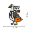 Novos Patches Bordados Divertidos de Pato e Gato para Jaquetas, Fofos Patches Bordados de Animal Raposa para Bolsas