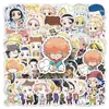 50 Pegatinas de Tokyo Revengers Versión Q Anime Cómic Japonés Creativas DIY Decorativas para Termo Taza Portátil Computadora