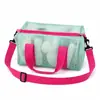 Ins Simple Color Dopamina Bolsa Tofu Malla de Gran Capacidad Bolsa Cosmética de Viaje Colorida Portátil Bolsa Cosmética de Malla
